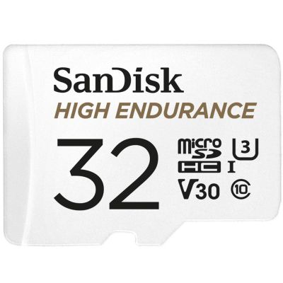Карта памет SANDISK High Endurance, microSDHC, 32GB, U3, 100 Mb/s, SD адаптер