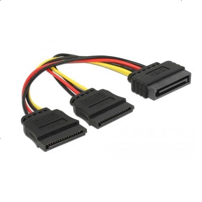 Cable DeLock Power SATA 15 pin to 2 x SATA HDD, 15 cm