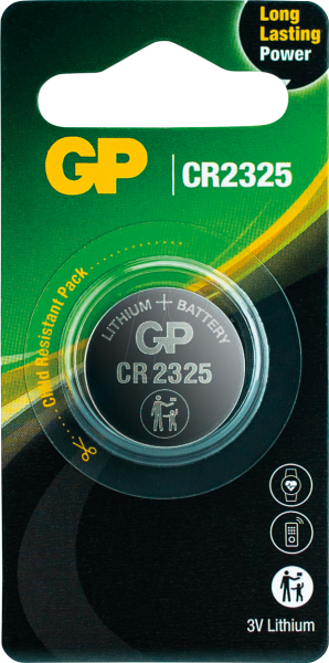 Lithium Button Battery GP CR-2325 3V  1 pcs in blister /price for 1 battery/