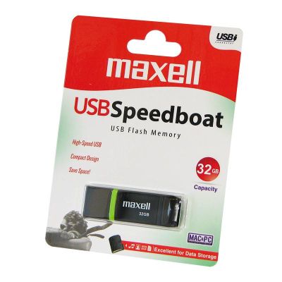 USB stick MAXELL Speedboat, USB 2.0, 32GB, Black