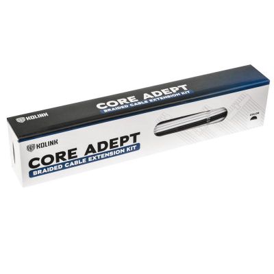 Sleeved Extension Cable Kit Kolink Core, Black/White