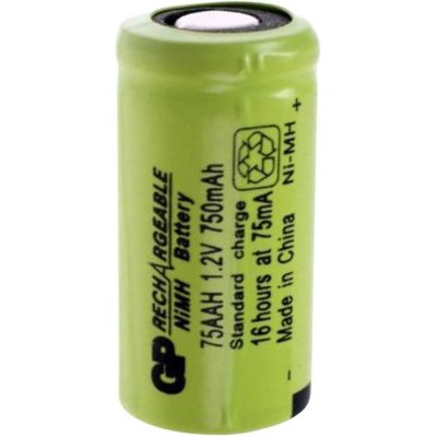 Rechargeable battery  NiMH 75AAH-B  2/3AA  1.2V 600mAh 1pc., GP BATTERIES
