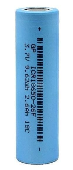 Rechargeable Battery GP 18650, 2600mAh, Li-ion