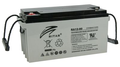 Lead Battery (RA12-80) AGM 12V / 80 Ah - 350 / 167 / 182mm T F11(M6) RITAR