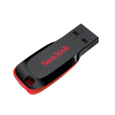 USB stick SanDisk Cruzer Blade, 128GB, USB 2.0, Black/Red