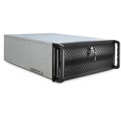 Кутия за сървър InterTech 4U-4129L - Mini ITX, mATX, μATX, ATX, SSI EEB, Чернa