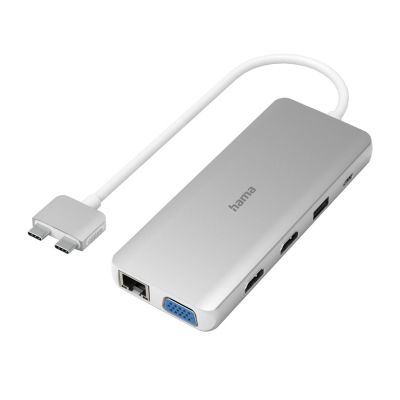 Hama USB-C Hub, "Connect2Mac", Multiport for Apple MacBook Air & Pro, 12 ports