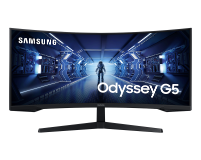 Monitor Samsung Odyssey G5 C34G55TWWP 34 inch, VA Curved UWQHD 3440x1440, 165Hz, 1 ms