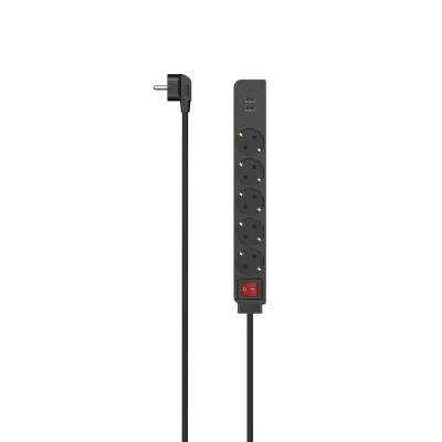 Hama Power Strip, 5-Way, 2 x USB-A 17 W, Switch, 1.4 m, black