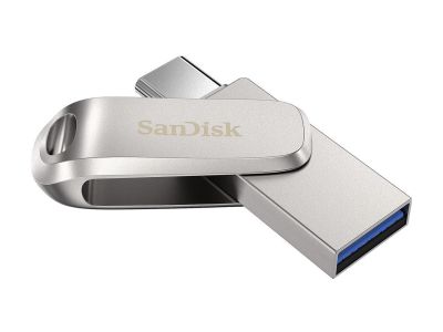 USB stick SanDisk Ultra Dual Drive Luxe, 512GB, USB 3.1 Gen 1, USB-C, Silver