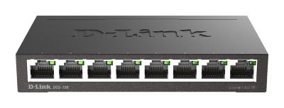 Switch D-Link DGS-108/E, 8 ports, 10/100/1000, Gigabit, metal