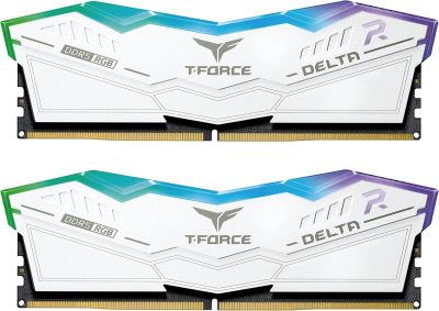 Памет Team Group T-Force Delta RGB White DDR5 32GB (2x16GB) 6000MHz CL38