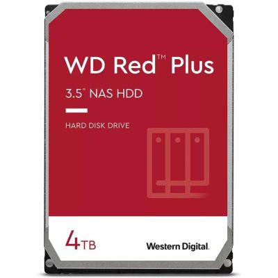 Хард диск WD Red Plus, 4TB NAS, 3.5", 256MB, 5400RPM, WD40EFPX