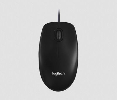 Wired optical mouse LOGITECH M100, Black, USB