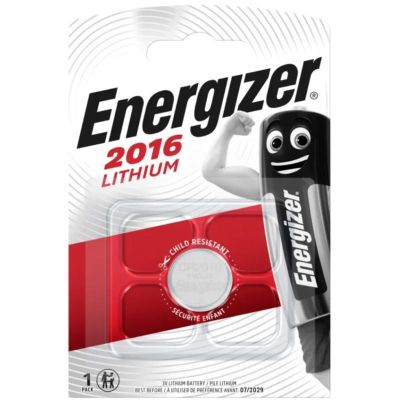 Lithium Button Battery ENERGIZER  CR2016 3V 1 pcs in blister 