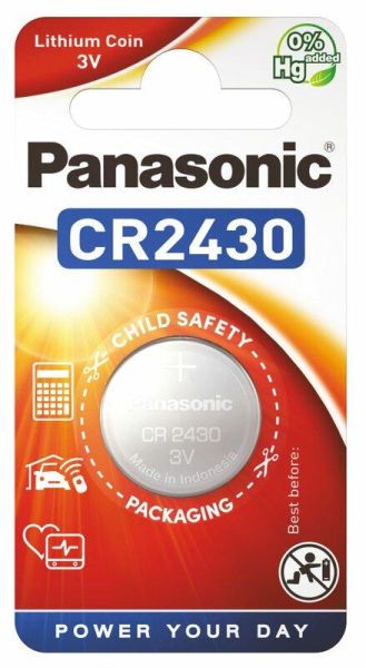 Lithium Button Battery PANASONIC CR2430 3V 1 pcs in blister /price for 1 battery/  GP