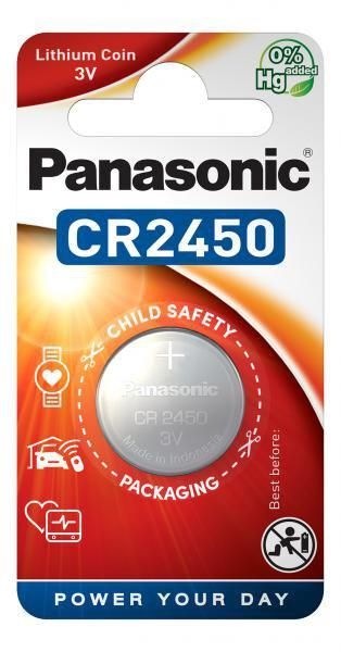 Lithium Button Battery PANASONIC CR2450 3V 1 pcs in blister /price for 1 battery/  GP