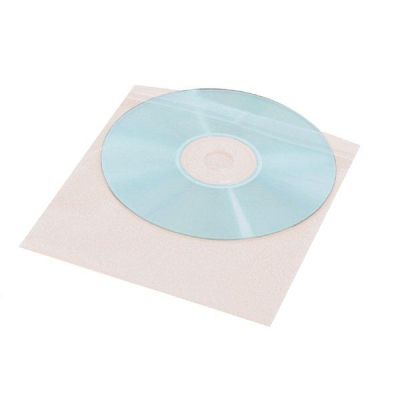 CD/DVD Protective Paper Sleeves, pack of 100 VALI, white