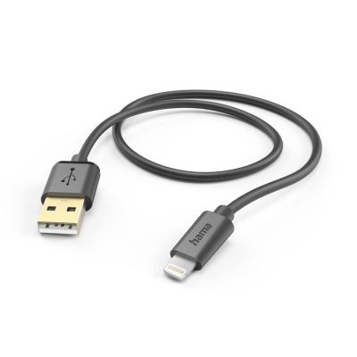 Hama Charging Cable, USB-A - Lightning, 1.5 m, black