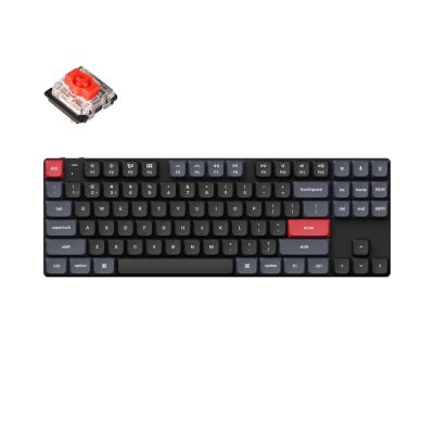 Mechanical Keyboard Keychron K1 Pro QMK/VIA TKL Gateron Low Profile Red Switch, RGB Backlight, ABS