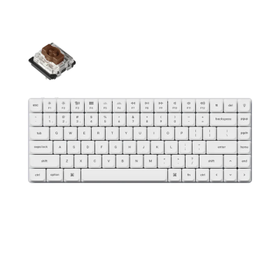 Mechanical Keyboard Keychron K3 Pro White QMK/VIA Gateron Low Profile Brown Switch, White Backlight