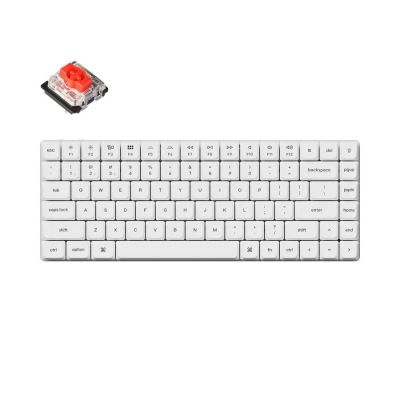 Mechanical Keyboard Keychron K3 Pro White QMK/VIA Hot-Swappable Gateron Low Profile Red Switch, RGB Backlight