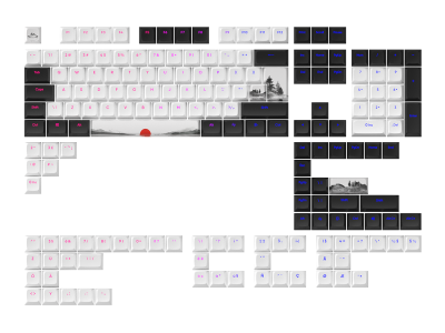Капачки за механична клавиатура Dark Project - Fuji за ANSI & ISO Layout