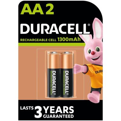 Rechargeable battery DURACELL R6 AA, 1300mAh NiMH, 1.2V, pcs. pack 1.5V