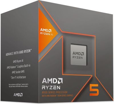 CPU AMD RYZEN 5 8500G, 6-Core 3.5 GHz (Up to 5.0GHz) 16MB Cache, 65W, AM5, BOX