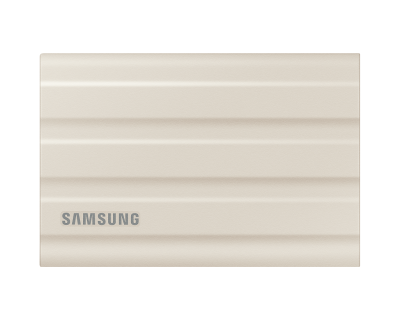 External SSD Samsung T7 Shield, 2TB USB-C, Moonrock Beige