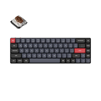 Mechanical Keyboard Keychron K7 Pro QMK/VIA 65% Hot-Swappable Low Profile Gateron Brown Switch RGB Backlight