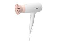 PHILIPS Hair dryer 1600W DC motor ThermoProtect attachment white/pink
