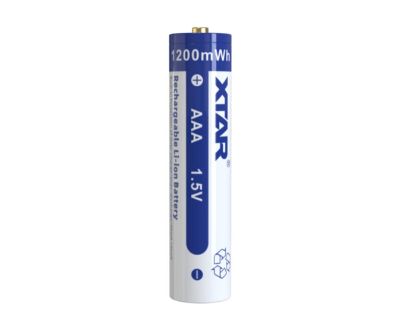 Rechargeable Battery LiIon 10440 AAA R03  1,5V 800mAh 4 pcs in PVC case  XTAR