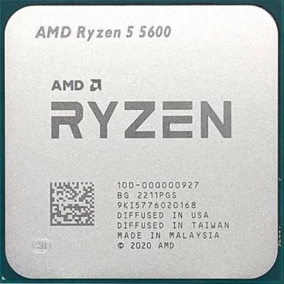 CPU AMD Ryzen 5 5600, AM4 Socket, 6 Cores, 12 Threads, 3.5GHz(Up to 4.4GHz), 35MB Cache, 65W, Tray