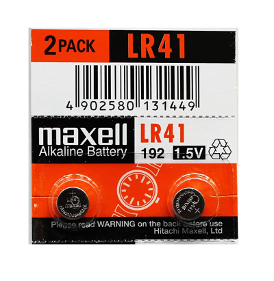 Бутонна микроалкална батерия LR41 /AG3/  10 бр./pack  цена за 1 бр.  MAXELL