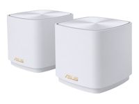 ASUS ZenWiFi AX Mini XD4 EU+UK 2PK white 1.1800Mbps dual-band mesh Wi-Fi system for seamless coverage up to 557 Sq. Meter