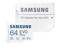 SAMSUNG EVO Plus microSDXC 64GB UHS-I U1 Read up to 130MB/s Full HD Memory Card incl. SD-Adapter 2021