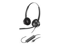 HP Poly EncorePro 320 EncorePro 300 series headset on-ear wired active noise cancelling USB-C black Certified for Microsoft Teams