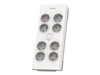 PHILIPS Surge protector 8 outlets 900J of surge protection 3680W 16A Automatic safety shutter