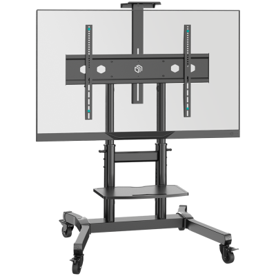 ONKRON Mobile TV Stand Rolling TV Cart for 50"-90" Screens up to 90 kg, Black