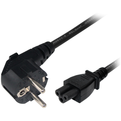 Mimosa EU Power Cord, black (60 cm, 2 ft), for PoE Injector 24V and PoE Injector 50V, 501-00095