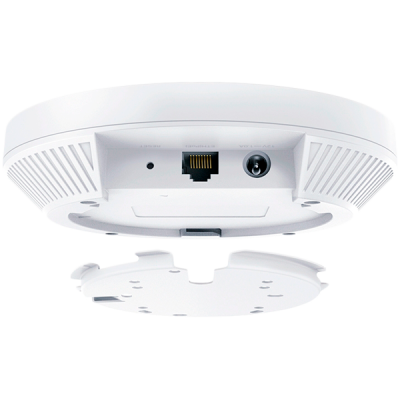 AX3000 Ceiling Mount Dual-Band Wi-Fi 6 Access Point PORT:1× Gigabit RJ45 PortSPEED:574Mbps at  2.4 GHz + 2402 Mbps at 5 GHzFEATURE: 802.3at POE and 12V DC, 2×Internal Antennas, 160MHz  Supported, MU-MIMO, Seamless Roaming, Band Steering, etc.