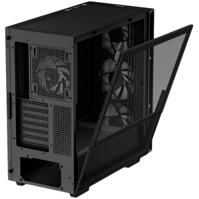 DeepCool CH560, Mid Tower, Mini-ITX/Micro-ATX/ATX/E-ATX, 1xUSB3.0, 1xType-C, 1xAudio, 3x140mm + 1x120mm Pre-Installed ARGB Fans, Tempered Glass, Mesh Panels, GPU Support Arm, Black, R-CH560-BKAPE4-G-1