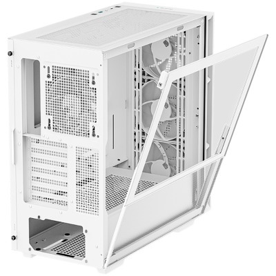 DeepCool CH560 WH, Mid Tower, Mini-ITX/Micro-ATX/ATX/E-ATX, 1xUSB3.0, 1xType-C, 1xAudio, 3x140mm + 1x120mm Pre-Installed ARGB Fans, Tempered Glass, Mesh Panels, GPU Support Arm, White, R-CH560-WHAPE4-G-1