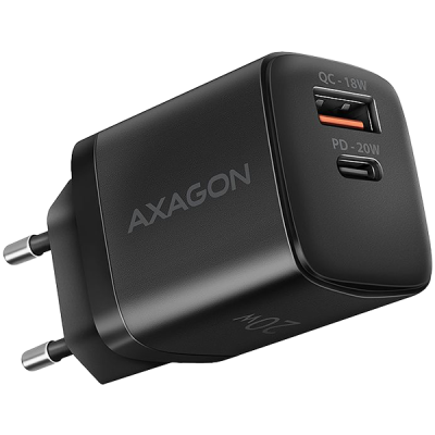 AXAGON ACU-PQ20 wall charger QC3.0/AFC/FCP + PD type-C, 20W, black