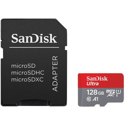 SanDisk Ultra microSDXC 128GB + SD Adapter 100MB/s Class 10 UHS-I, EAN: 619659185510