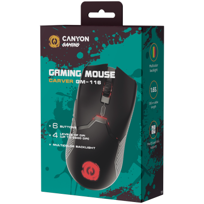 CANYON mouse Carver GM-116 6buttons Wired Black