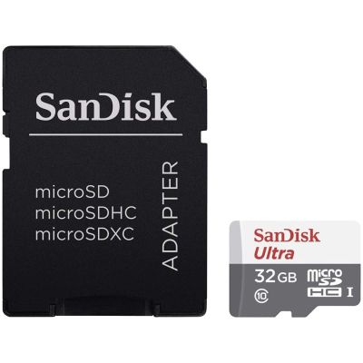 SanDisk Ultra microSDHC 32GB + SD Adapter 100MB/s Class 10 UHS-I, EAN: 619659184377