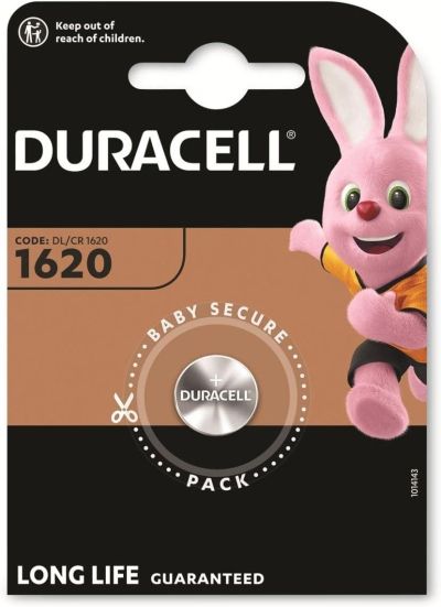 Lithium Button Battery DURACELL CR1620 3V 1pc./1pc./