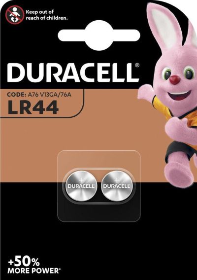 Батерия алкална LR44  AG13  2pk блистер 1,55V  DURACELL
